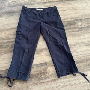 Anthropologie Hei Hei Women's Blue Well Washed & Worn Capri, Size 8